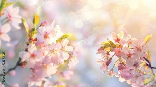 Fototapeta pink cherry blossom in spring