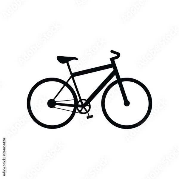 Fototapeta  bicycle silhouette vector illustration art, logo, icon design 