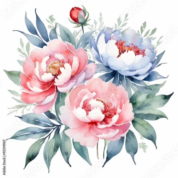 Fototapeta Peony Flower Clipart 