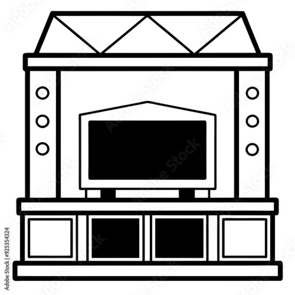 Fototapeta Entertainment center . art vector illustration