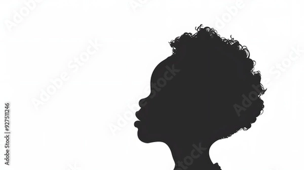 Fototapeta silhouette profile of a 2 year old child