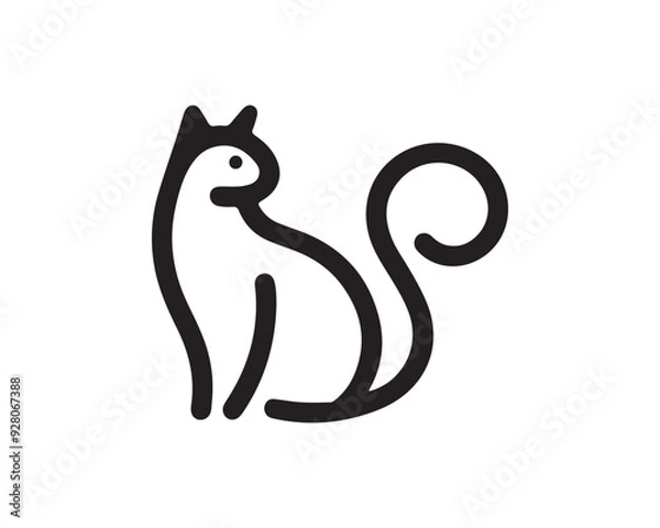 Fototapeta Cat logo design icon symbol vector illustration