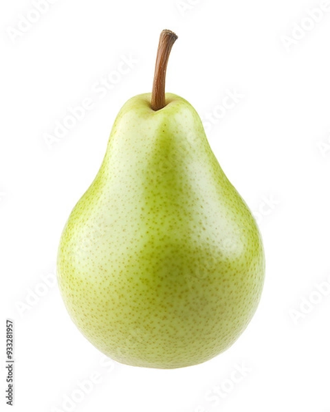 Fototapeta Green pear isolated on white background