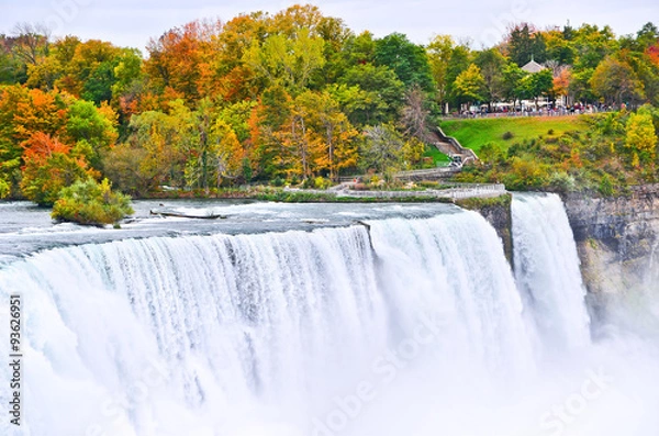 Fototapeta American side of Niagara Falls in autumn