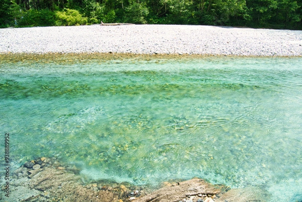 Fototapeta 真夏の上高地を流れる梓川の清流