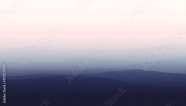 Fototapeta A simple gradient transitioning from a light to dark shade, creating a calm and soothing backdrop