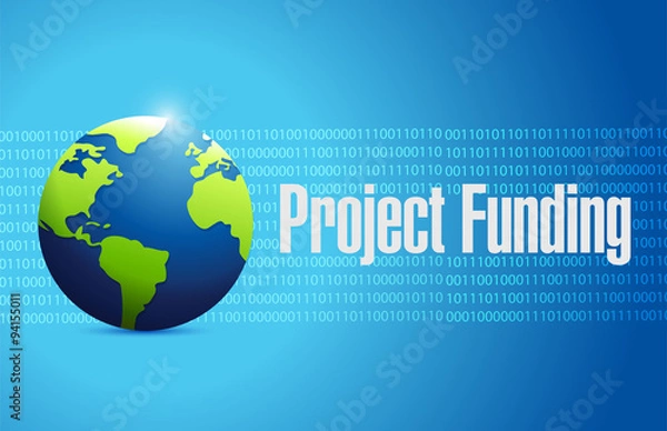 Fototapeta Project Funding binary sign concept