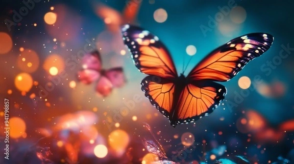 Fototapeta Butterfly in a Dreamy World.