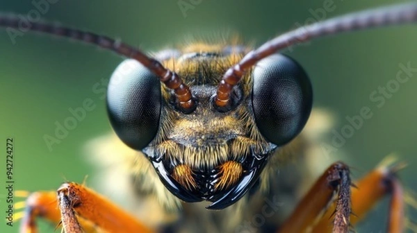 Fototapeta Close-up Portrait of a Wasp