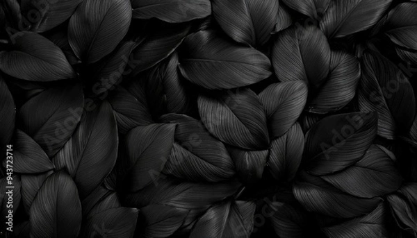 Fototapeta black leaves wallpaper background