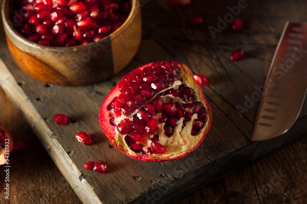 Fototapeta Raw Organic Red Pomegranates