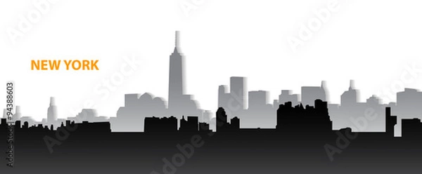 Fototapeta New York cityscape with shadow