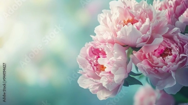 Fototapeta Peony flowers close up