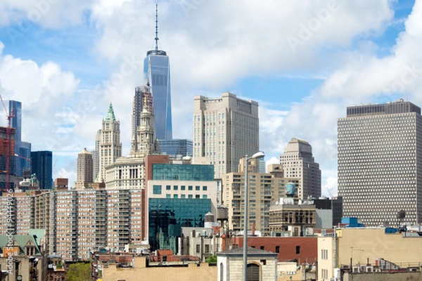 Fototapeta View of Lower Manhattan in New York City