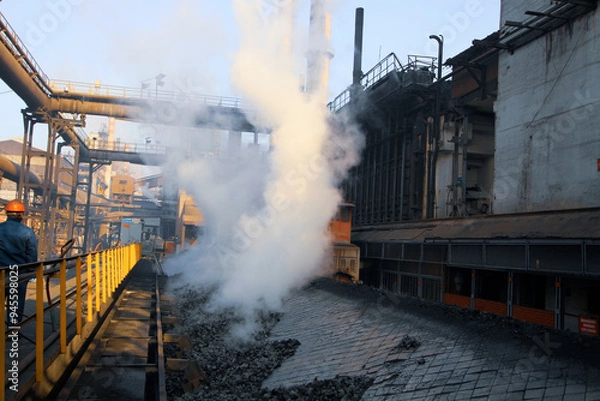 Fototapeta Karabük Iron and Steel Factories, or Kardemir for short, is an iron and steel factory located in Karabük province.