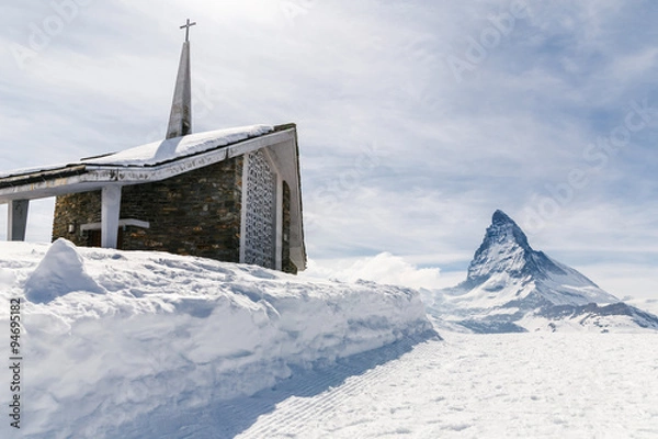 Obraz Matterhorn and Church