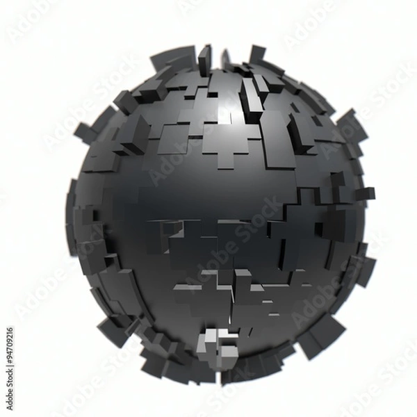 Fototapeta 3d render structure sphere illustration