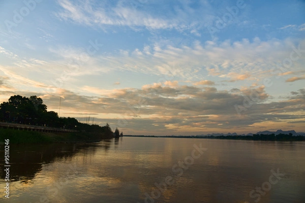 Fototapeta Sunset river