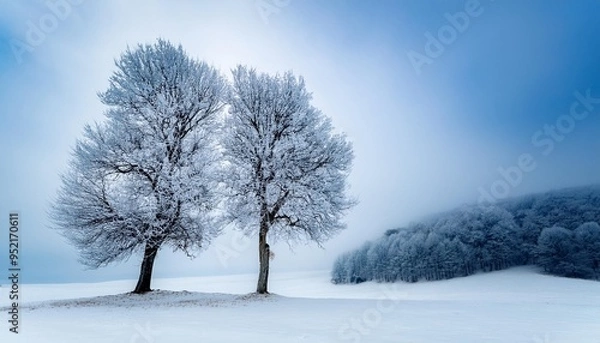 Fototapeta lonesome trees in winter