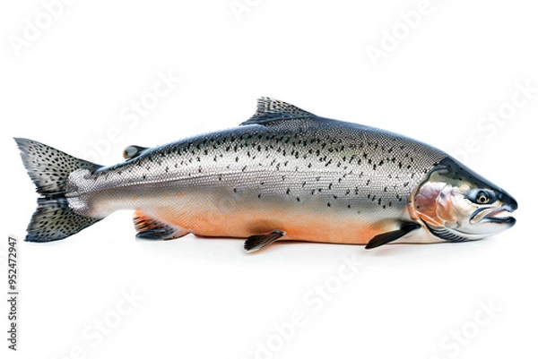 Fototapeta a fish that is sitting on a white surface