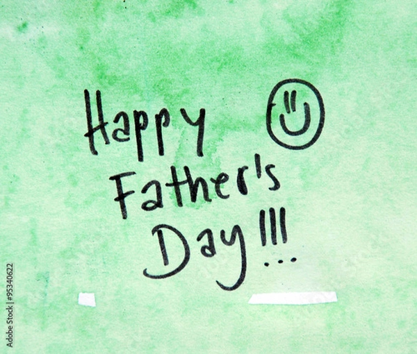 Fototapeta happy fathers day note