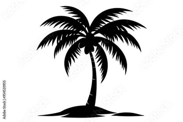 Fototapeta Palm Tree Vector Silhouette, Palm Tree SVG