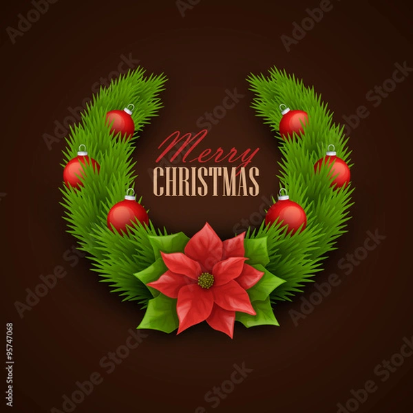 Fototapeta Christmas background. Vector illustration.