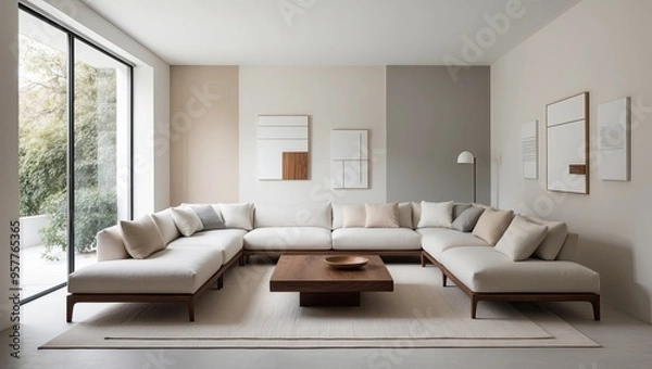 Fototapeta Minimal Style Living Room Interior Decoration