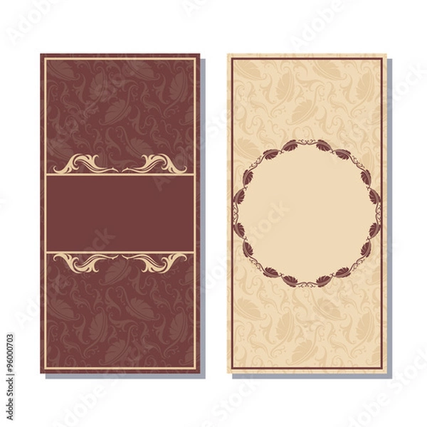 Fototapeta Vector set of floral decorative background.