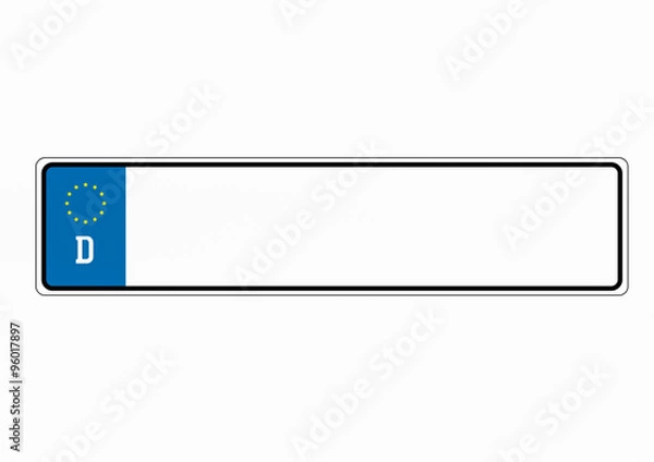 Fototapeta Auto Nummernschild.