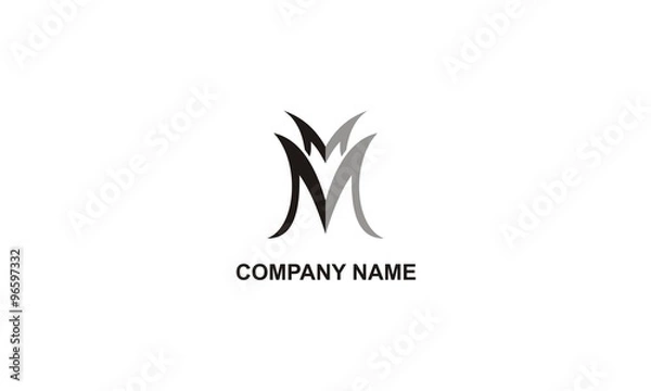 Fototapeta company initial M logo