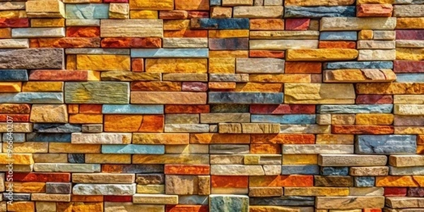 Fototapeta Colorful stone wall of a building in architectural design, architecture, construction, design, stone, wall, colorful