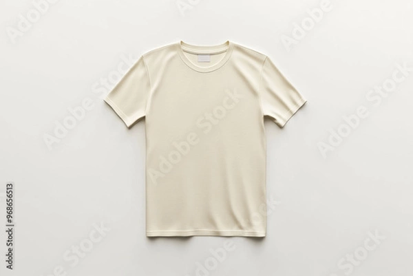 Fototapeta Elegant plain solid color t-shirt on a neutral background