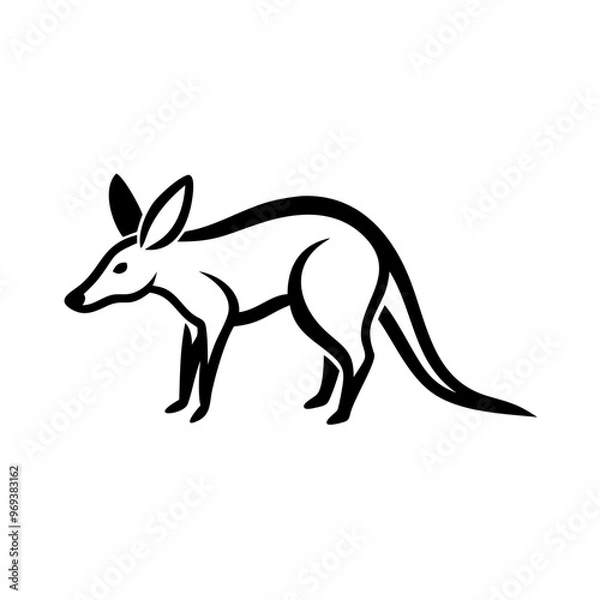 Fototapeta Aardvark Vector Illustration - SVG, Cricut Files, Clipart, and Cut Files for Silhouette, Perfect for Logos and T-shirt Graphics