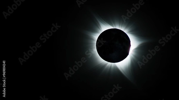 Fototapeta Total_eclipse_of_the_Sun._The_moon_covers