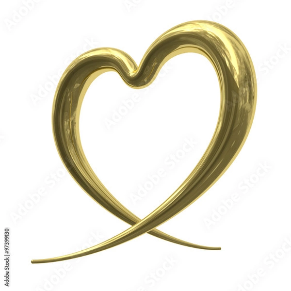 Fototapeta Abstract golden heart