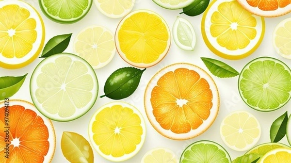 Fototapeta Citrus fruits background