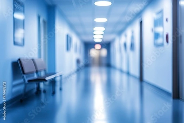 Fototapeta Abstract blur hospital clinic medical interior background stock photo Office, Backgrounds, Medical Clinic, Defocused, Hospital, ai