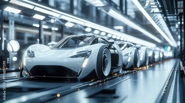 Fototapeta Sleek and Powerful: A Glimpse into the Future of Automotive Design