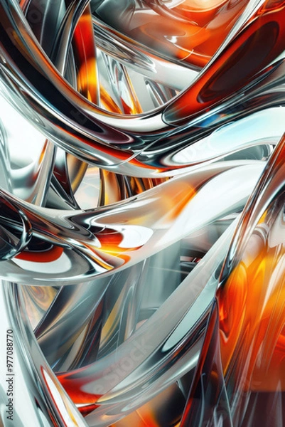 Fototapeta close up vertical shiny wavy abstract colorful wallpaper background