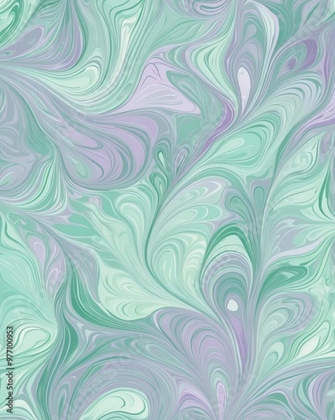 Fototapeta Subtle mint green to lavender abstract pattern