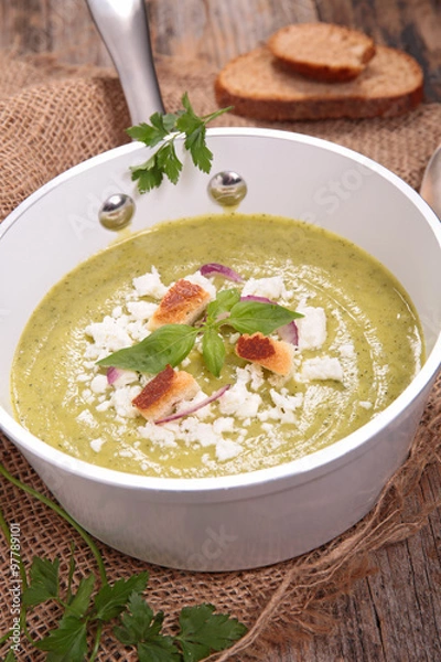 Fototapeta courgette soup