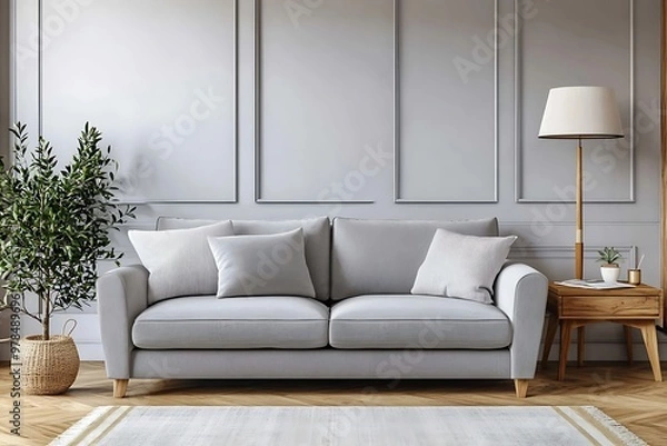 Fototapeta modern living room with sofa