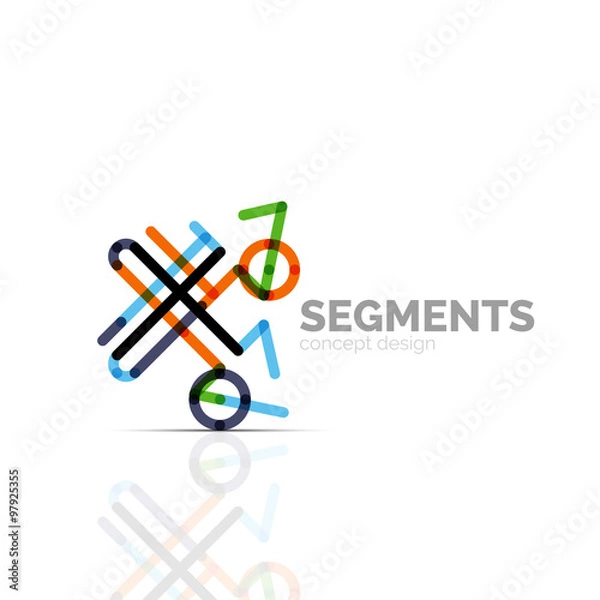 Fototapeta Arrow icon vector logo. Company branding element