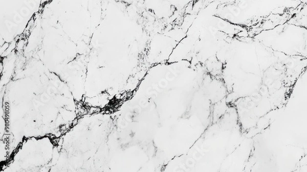 Fototapeta Marble texture with elegant white and gray veining, perfect for luxury branding or editorial use Close-up photo with clean background