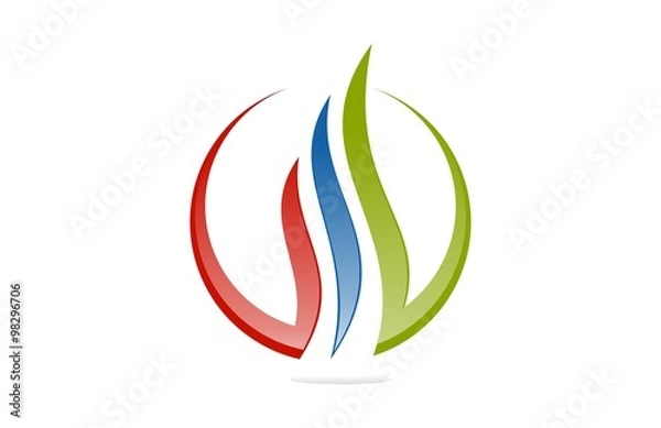 Fototapeta fire connection icon logo