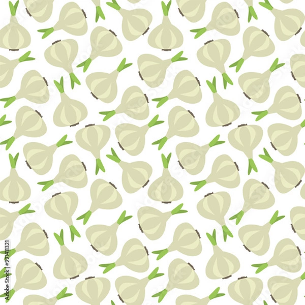 Fototapeta Onion Pattern background. red onion pattern. white onion pattern. Vegetable vector background. 