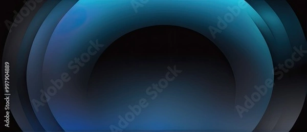 Fototapeta Abstract Blue and Black Circle Background