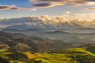 Obraz Pieniny ,Wysoki Wierch , widok na Tatry i słowacki Spisz