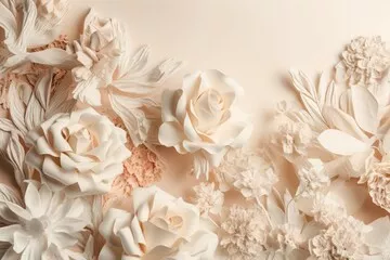 Obraz minimalistyczne tło kwiatów w odcieniach beżu
